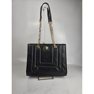 Aldo Loei Handbag Black Buttery PU Leather‎ Lionshead